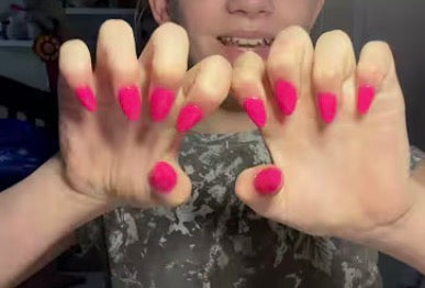 Hot pink gel x nails